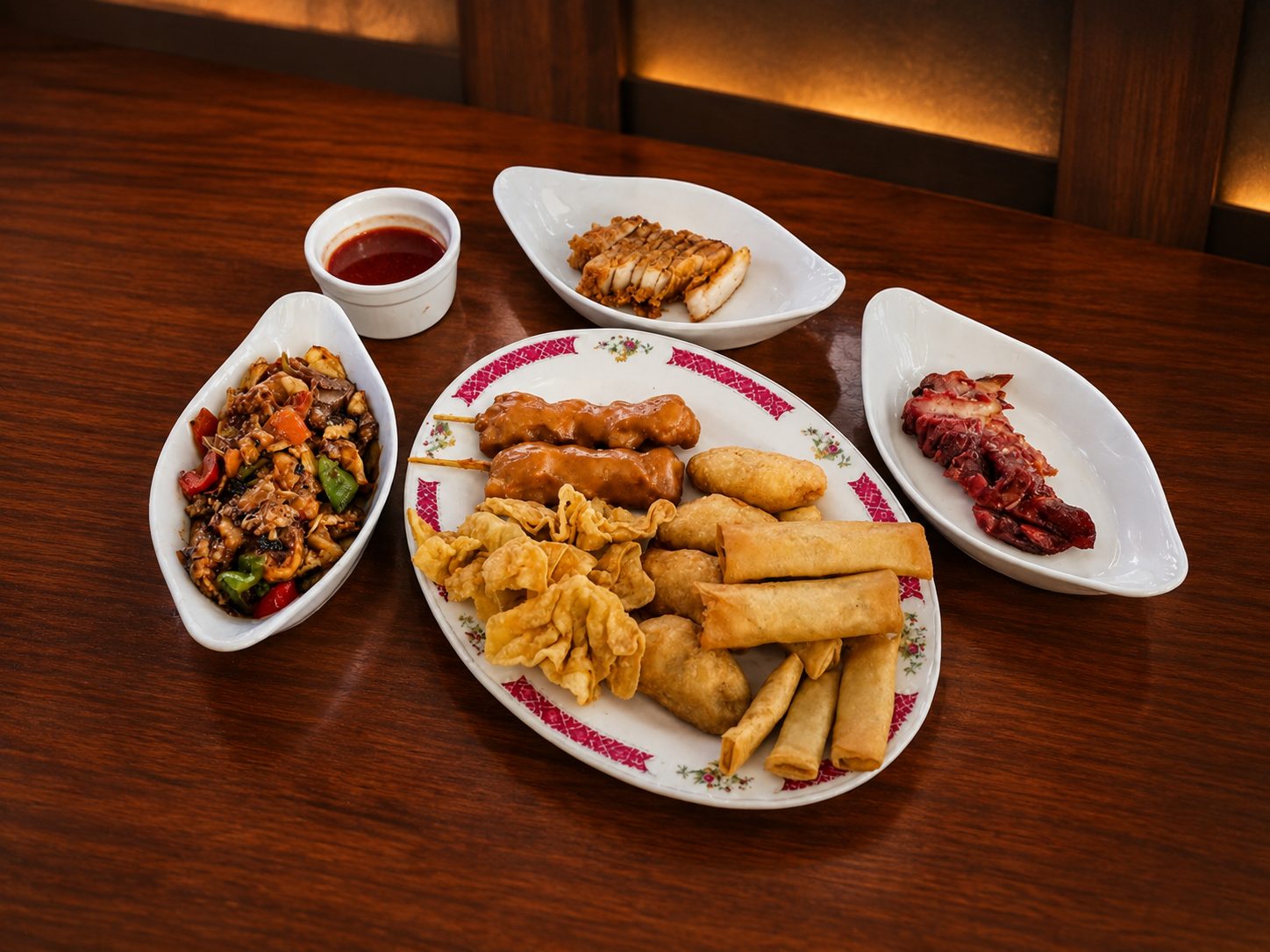 Specially recommended combination with satay, pangsit and spring rolls