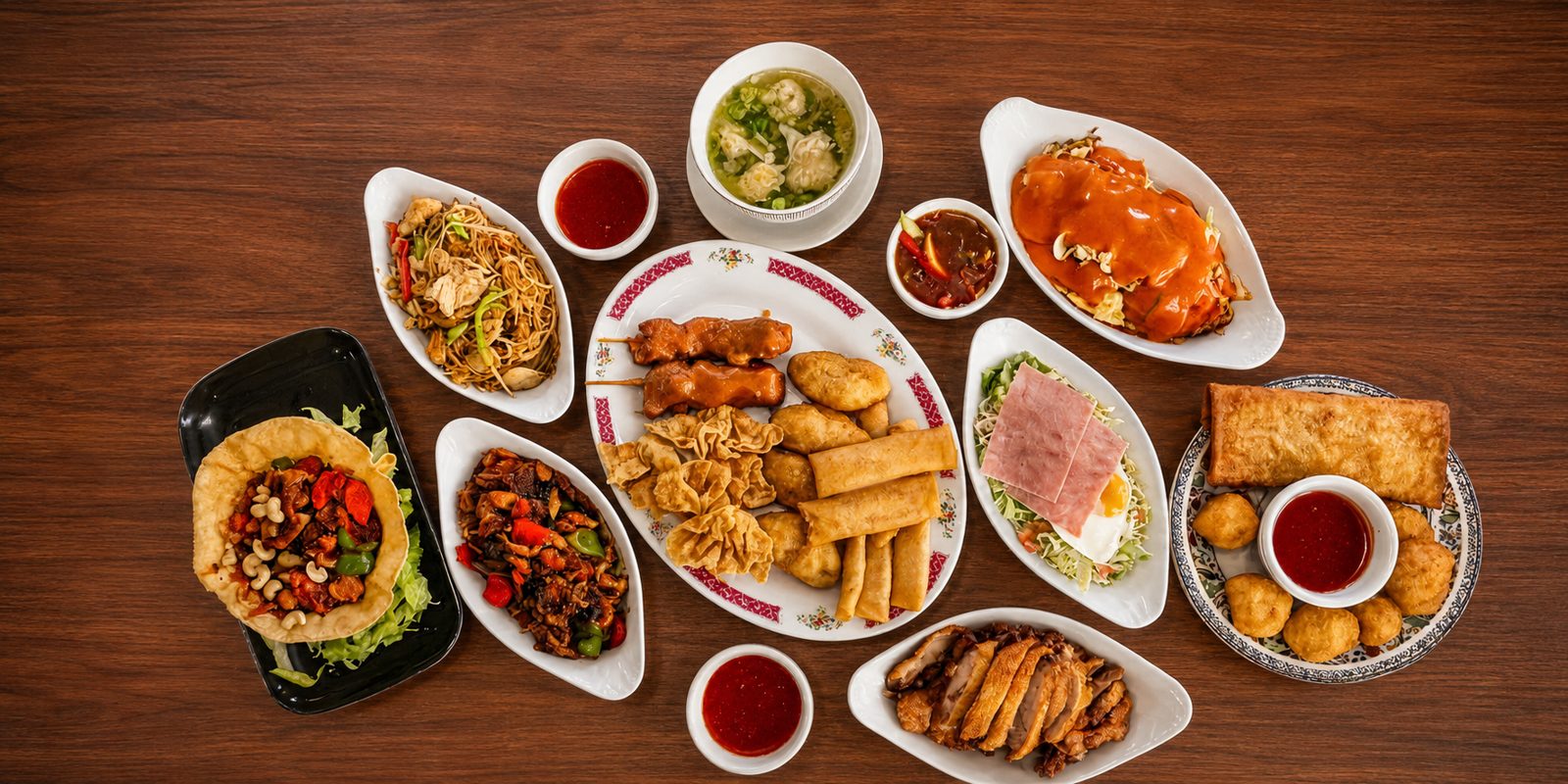 A table full of Shanghai Corner dishes